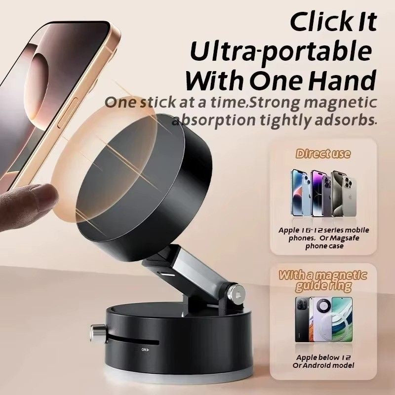360° Magnetic Suction Phone Holder | Car, Mirror, Gym Mount