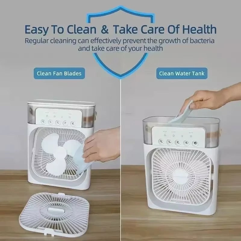 Rechargeable 4 In 1 Fan Air Mini Cooler